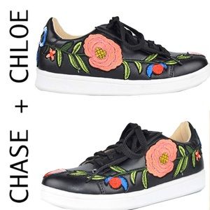 NWOT Embroidered CHASE + CHLOE sneakers